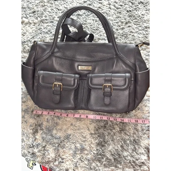 Lily Jade Shaylee Gray Diaper Bag Strap Converts Backpack Accessory Organizer - Picture 3 of 10